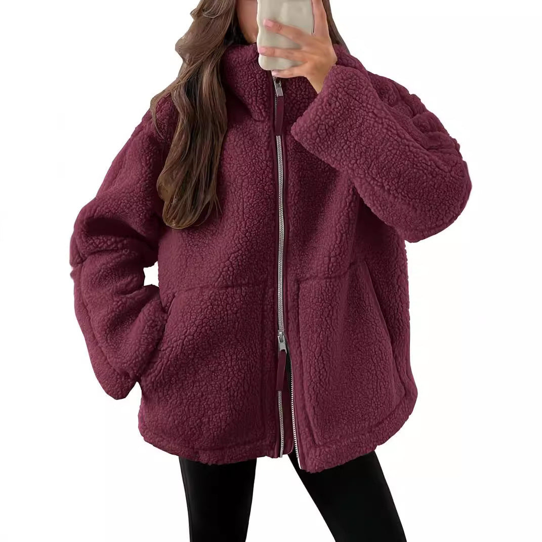 Veste Zip Laine Mélangée