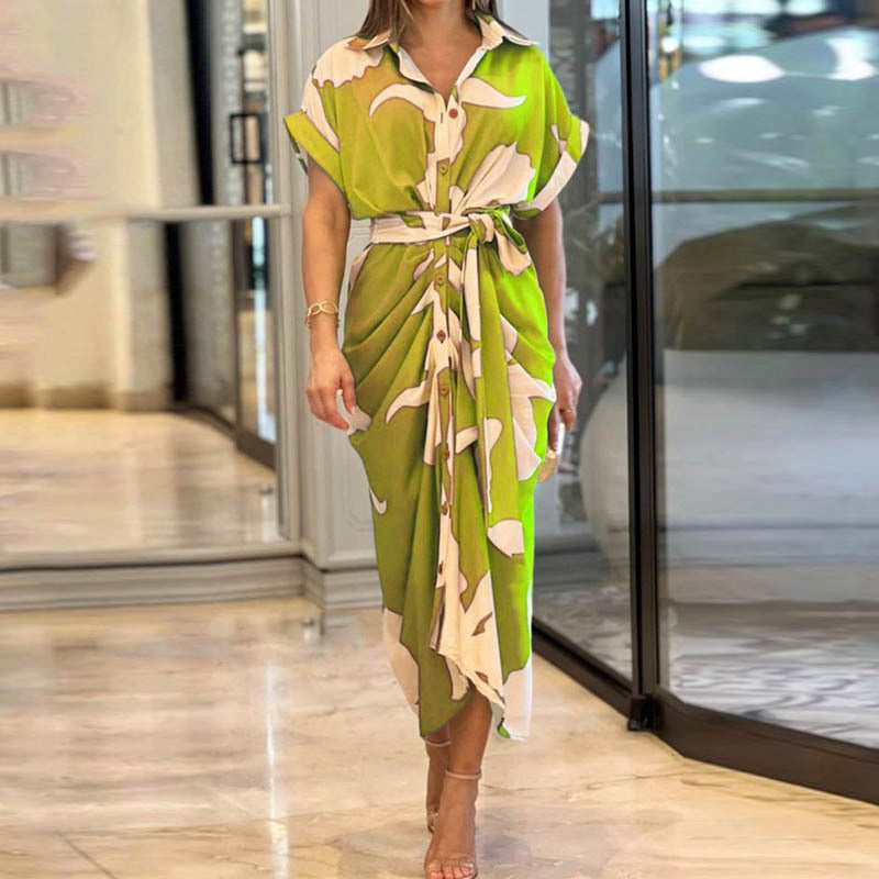 Robe Élégante Imprimée Confortable