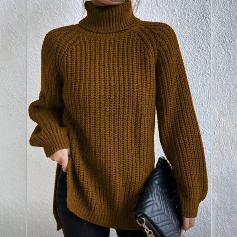 Pull Laine – Col Haut Élégant