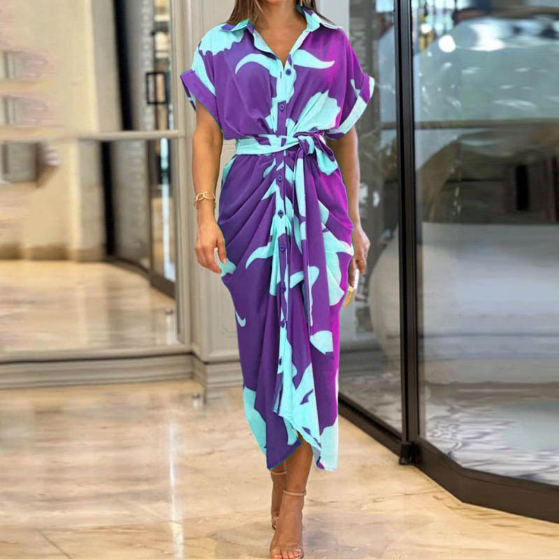 Robe Élégante Imprimée Confortable