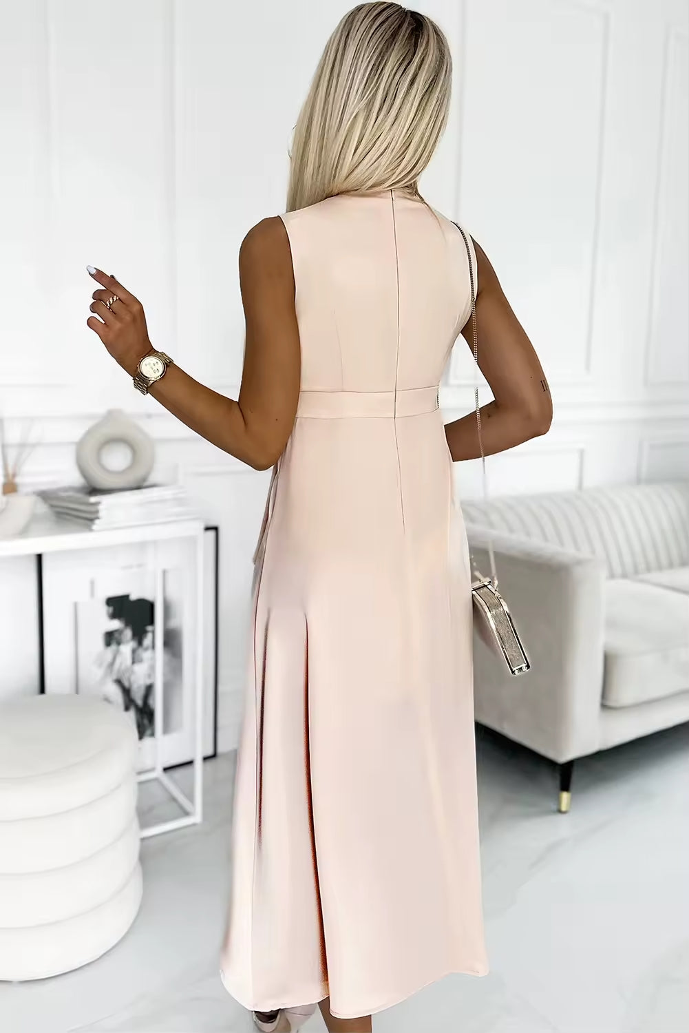 LEONA | Robe Satinée Drapée