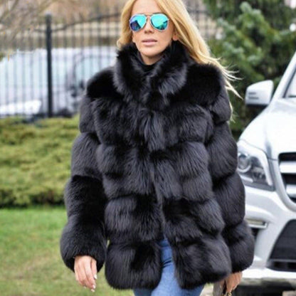 Manteau Fausse Fourrure Minimaliste