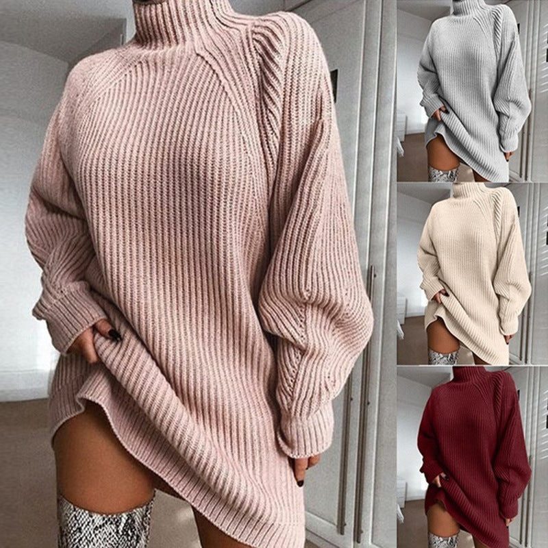 Robe Pull Élodie – Col Roulé