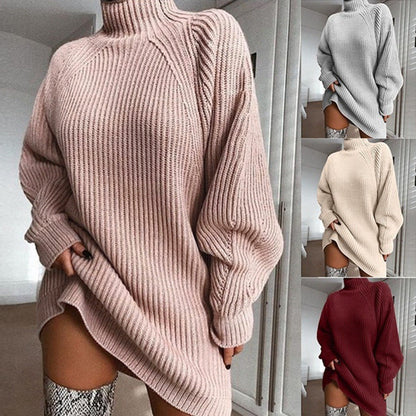 Robe Pull Élodie – Col Roulé