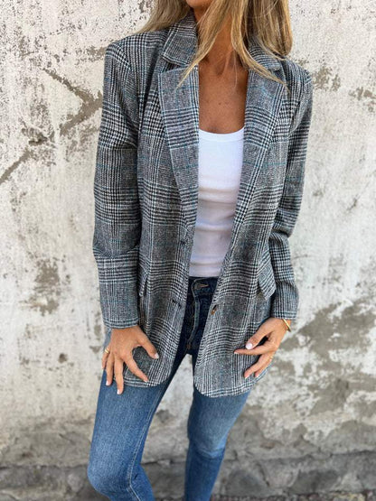 Blazer Rétro Pied-de-Poule