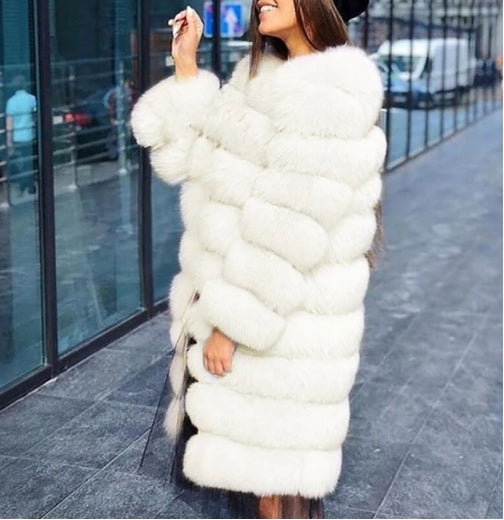 Manteau Fausse Fourrure de Renard