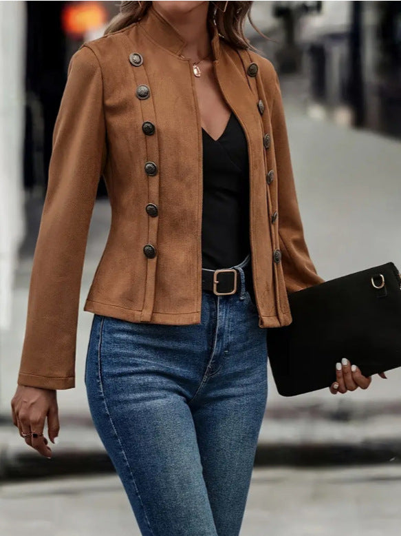 Veste Courte Suédine Femme