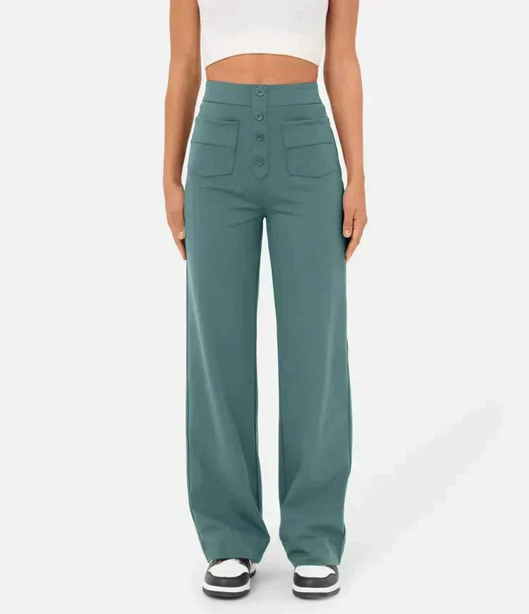 Élégance FlexiTaille – Pantalon Décontracté Haute Performance