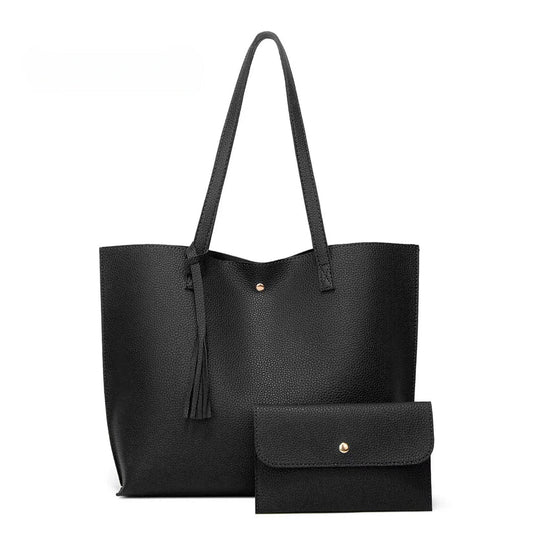 Livia Élégance – Grand Sac Cabas en Cuir Noir