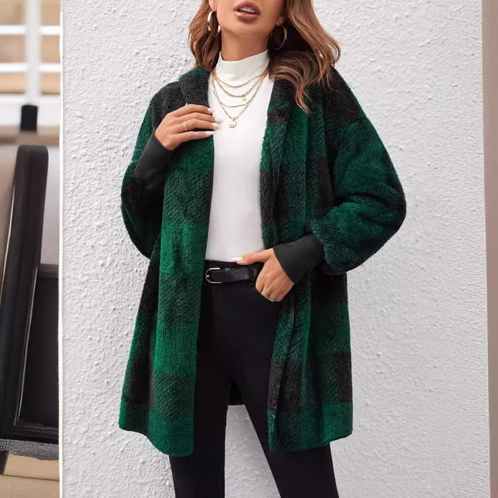Cardigan Plaid Douceur