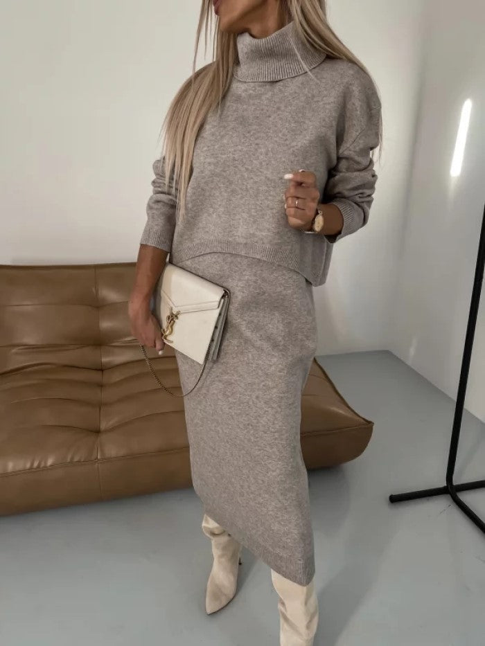 Ensemble Pull et Robe Longue Hivernal
