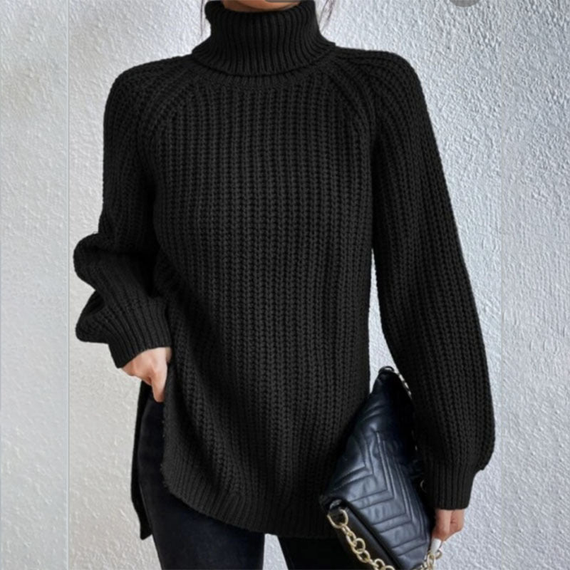 Pull Laine – Col Haut Élégant