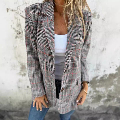 Blazer Rétro Pied-de-Poule