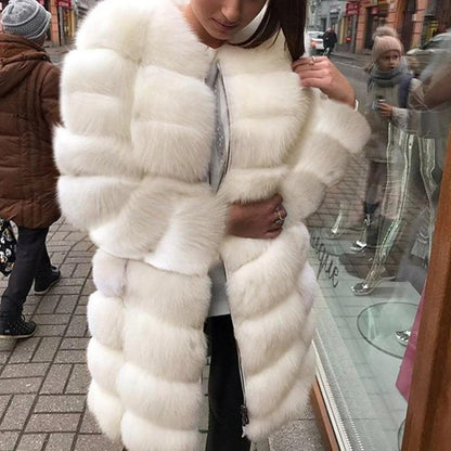Manteau Fausse Fourrure de Renard