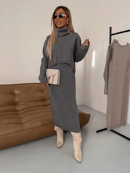 Ensemble Pull et Robe Longue Hivernal