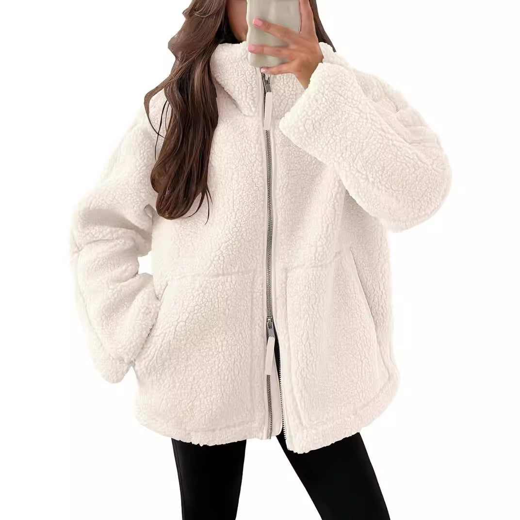 Veste Zip Laine Mélangée