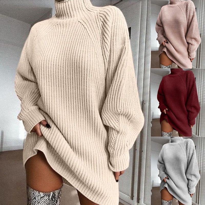 Robe Pull Élodie – Col Roulé