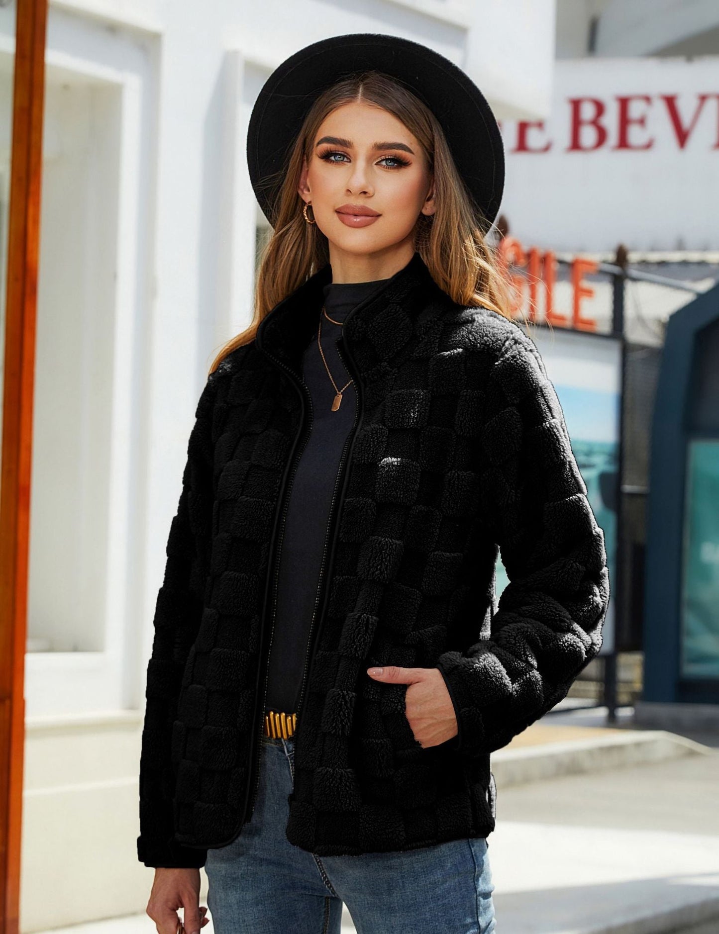 Veste Polaire Carreaux