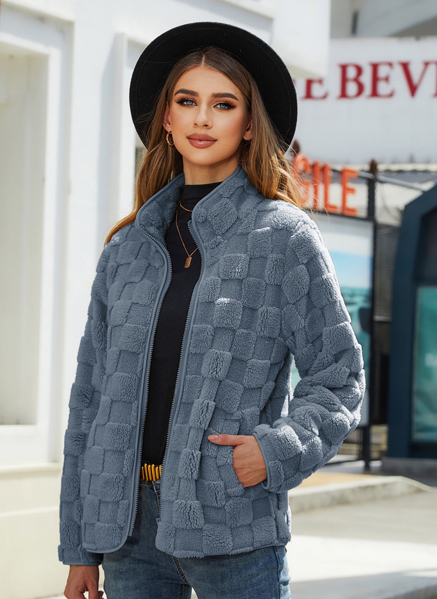 Veste Polaire Carreaux