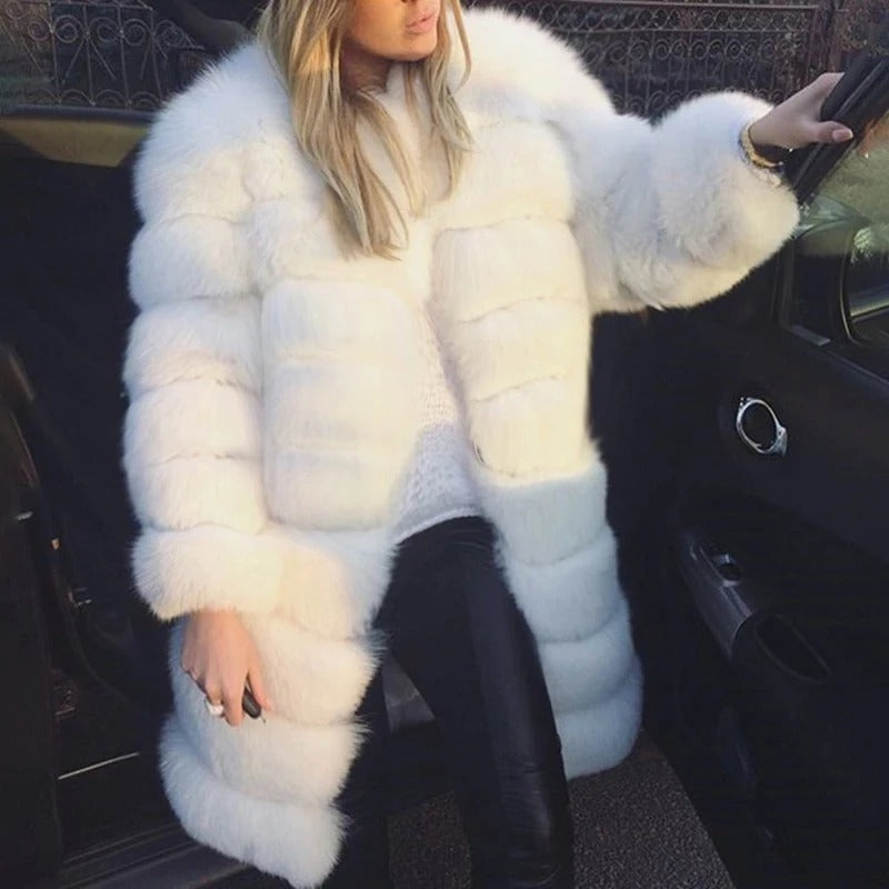 Manteau Fausse Fourrure de Renard