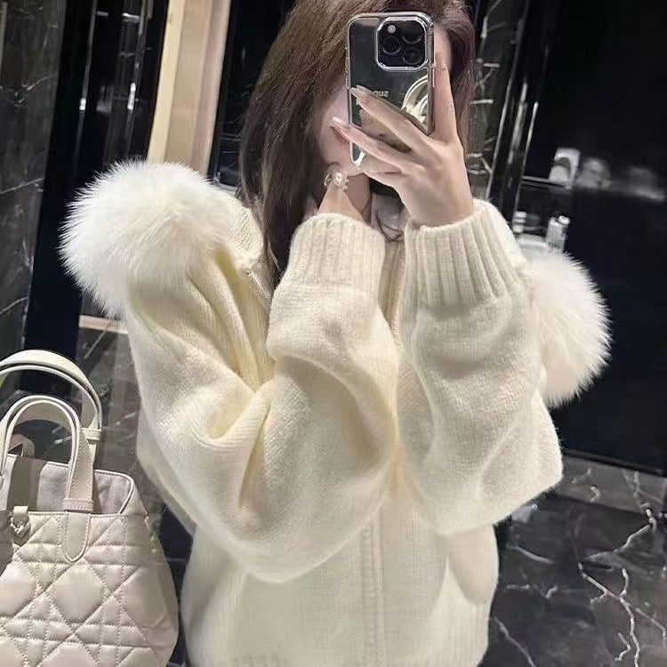Furry Luxe – Cardigan Tricoté