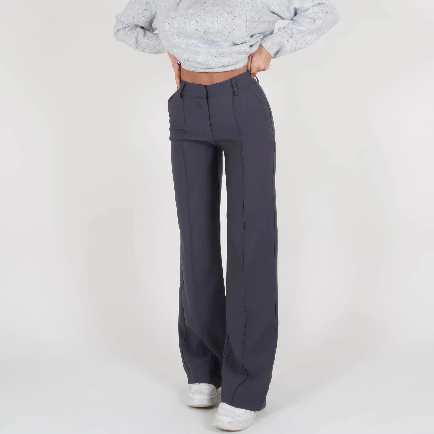 Palazzo Élégance Pauline – Pantalon Large Taille Haute