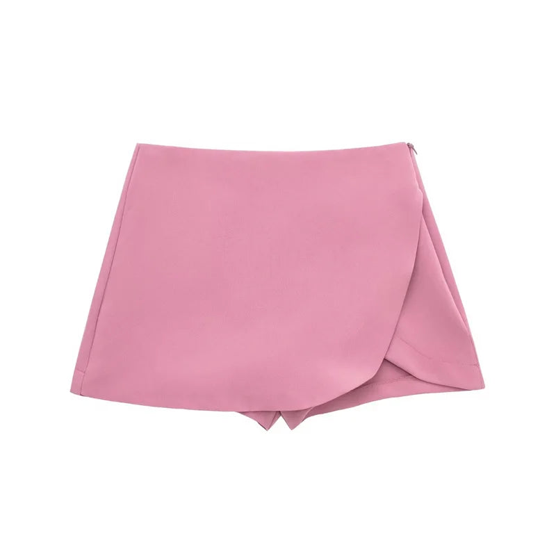 TRAF | Jupe-Short Asymétrique Taille Haute