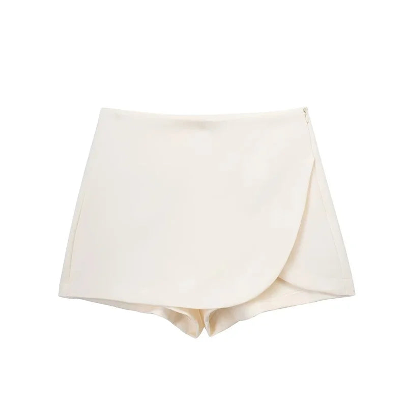TRAF | Jupe-Short Asymétrique Taille Haute
