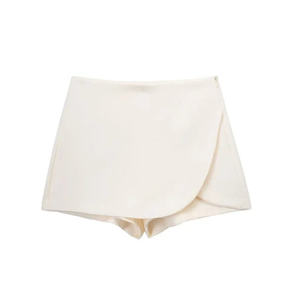 TRAF | Jupe-Short Asymétrique Taille Haute