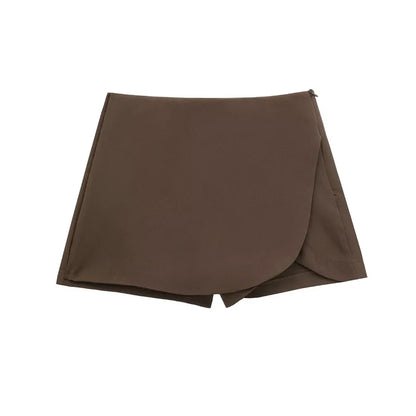 TRAF | Jupe-Short Asymétrique Taille Haute