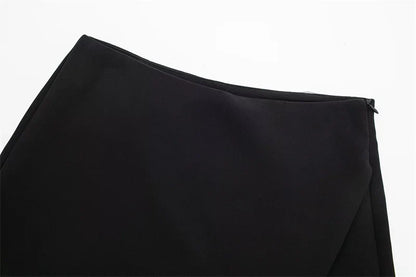 TRAF | Jupe-Short Asymétrique Taille Haute