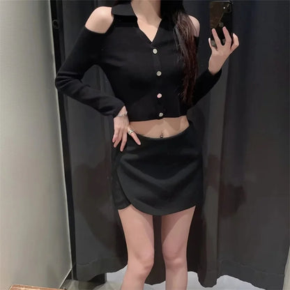 TRAF | Jupe-Short Asymétrique Taille Haute