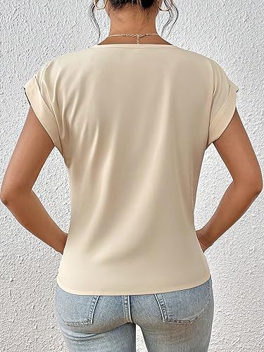 Élodie Twist – Blouse Féminine à Col V Torsadé