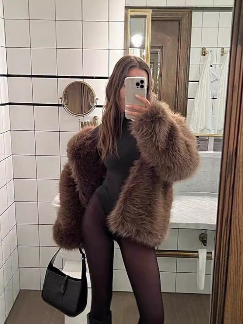 Manteau Fausse Fourrure Élégance