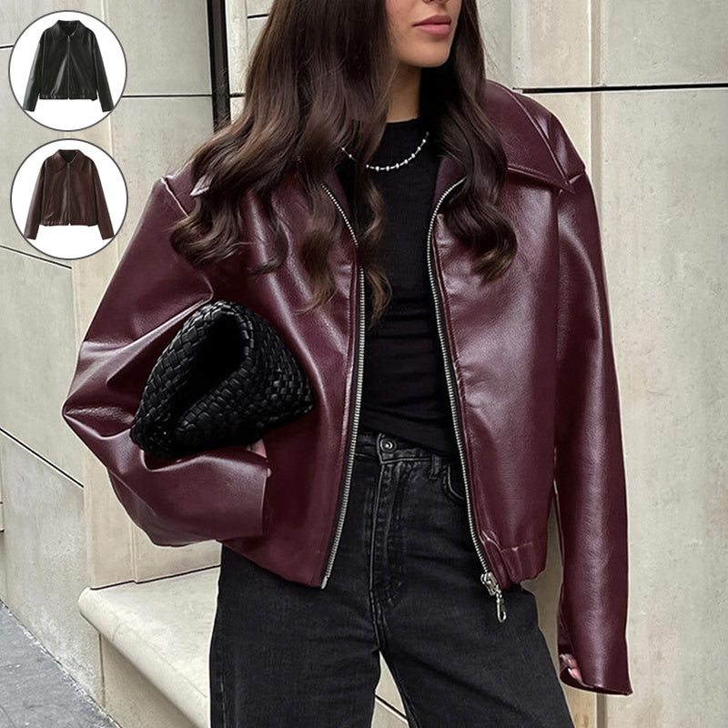 Veste Simili Cuir Élégance