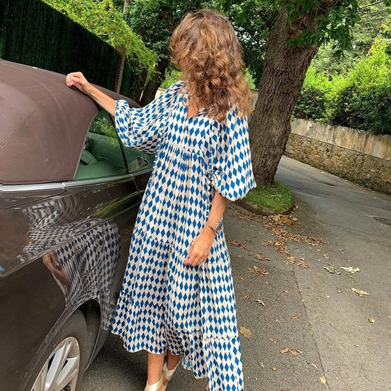 Robe Bohème Verde Floral