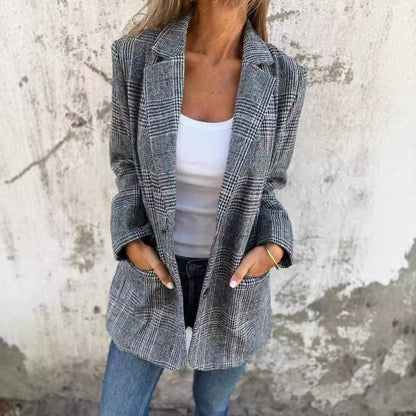 Blazer Rétro Pied-de-Poule