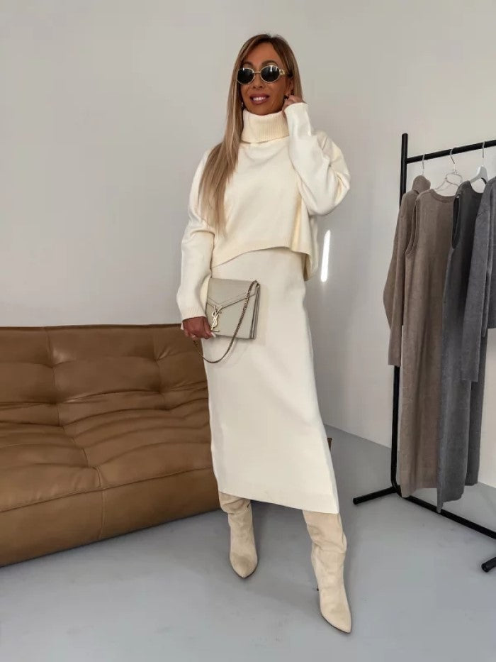 Ensemble Pull et Robe Longue Hivernal