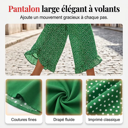 Pantalon Jupe-Culotte Élégance - Imprimé Polka