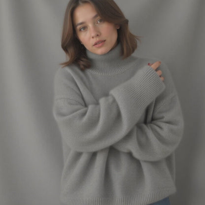 Pull Cachemire – Col Roulé Oversize